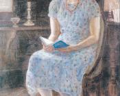 Blue Girl Reading - 弗雷德里克·卡尔·弗里塞克